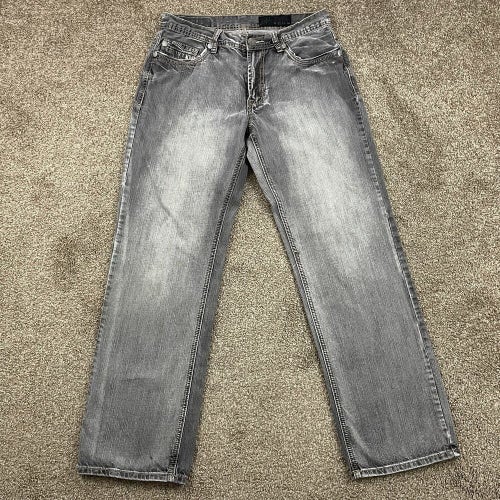TK Axel Mens Relaxed Straight 36 X 31 Faded Gray Cotton 5 Pocket Denim Jeans