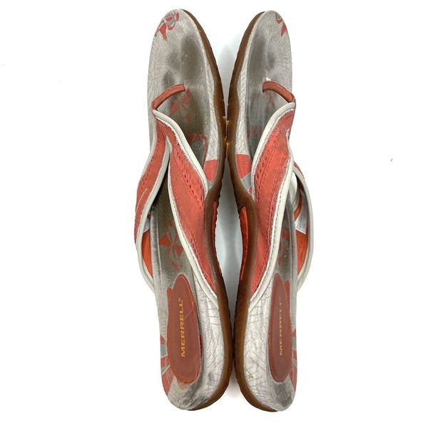 deadlock vigtigste spade Merrell Womens Red Orange Lorelei Thong Lychee Casual Flat Flip Flop  Sandals 10 | SidelineSwap