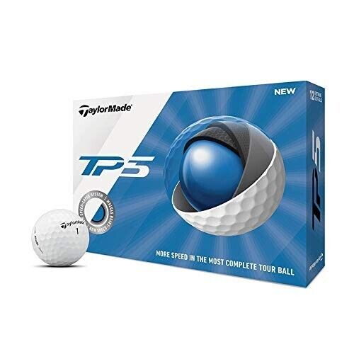 Taylormade TP5 Tour Urethane Golf Balls - 1 Dozen Box - High Spin Golf Balls