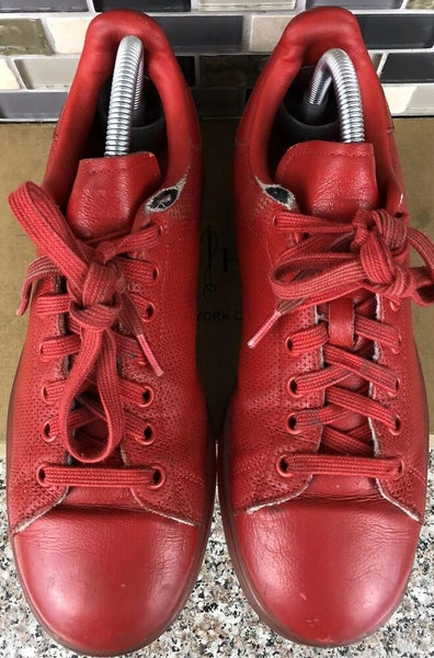 Adidas Stan Smith ADICOLOR TRIPLE RED Pharrell Scarlet Leather S80248 Sz | SidelineSwap