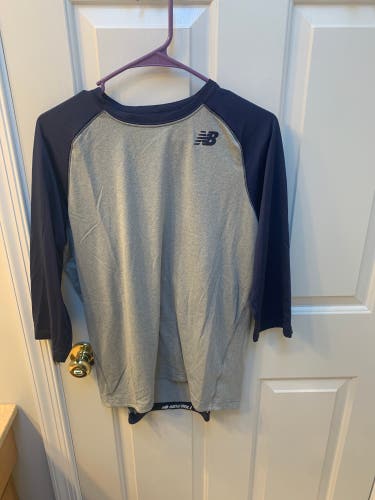 Gray/Navy New Balance Baseball Shirt