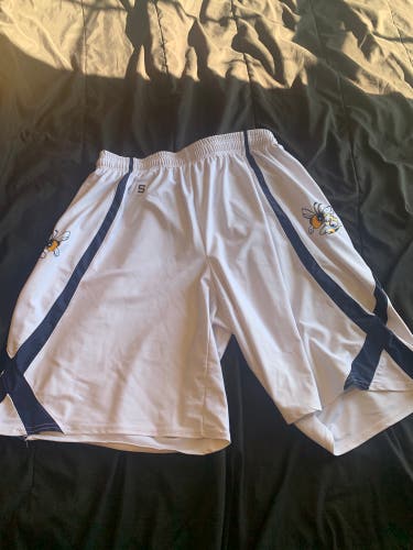 White Used Georgia Tech Basketball Shorts