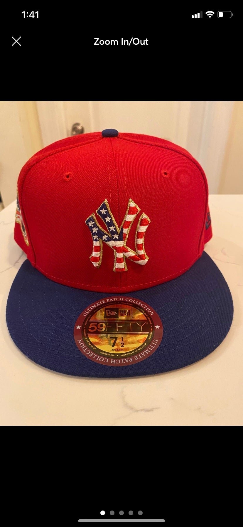 Official MLB 2015 New York Yankees July 4th New Era 59FIFTY Fitted Hat 7  1/2
