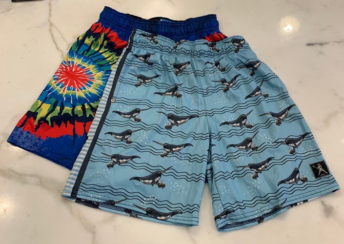 2 Lacrosse Unlimited Boys L Shorts