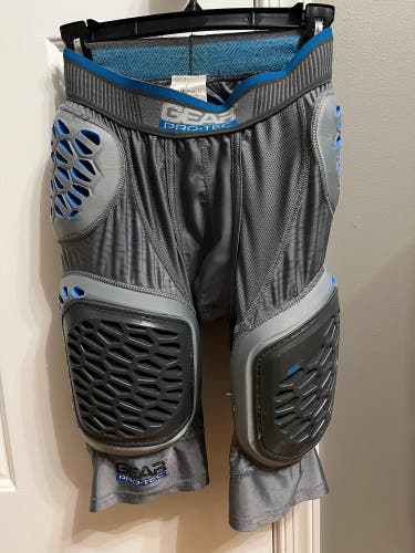 Adult Medium Gear Pro-tech Z-cool Flex Pro 5 Pad Football Girdle Gray Large