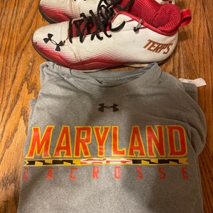 Terps Turf shoes and shooting shirt