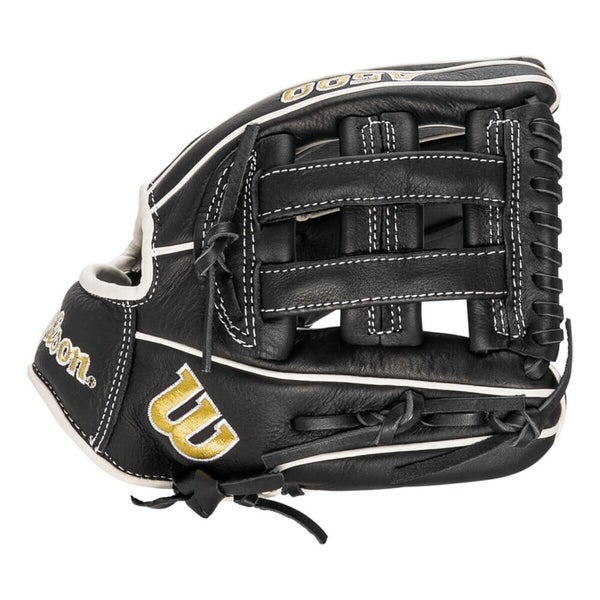 New WILSON A500 12'' GLOVE AGES 7-10 BLONDE/RD/RYL LFT Fielders Gloves