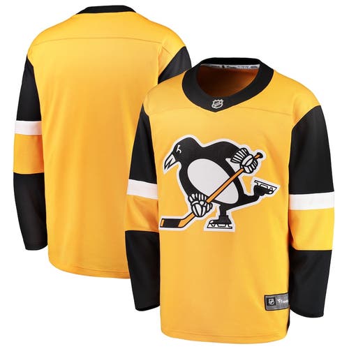 NEW Pittsburgh Penguins NHL Jersey Fanatics Breakaway Alternate Gold MEDIUM crosby