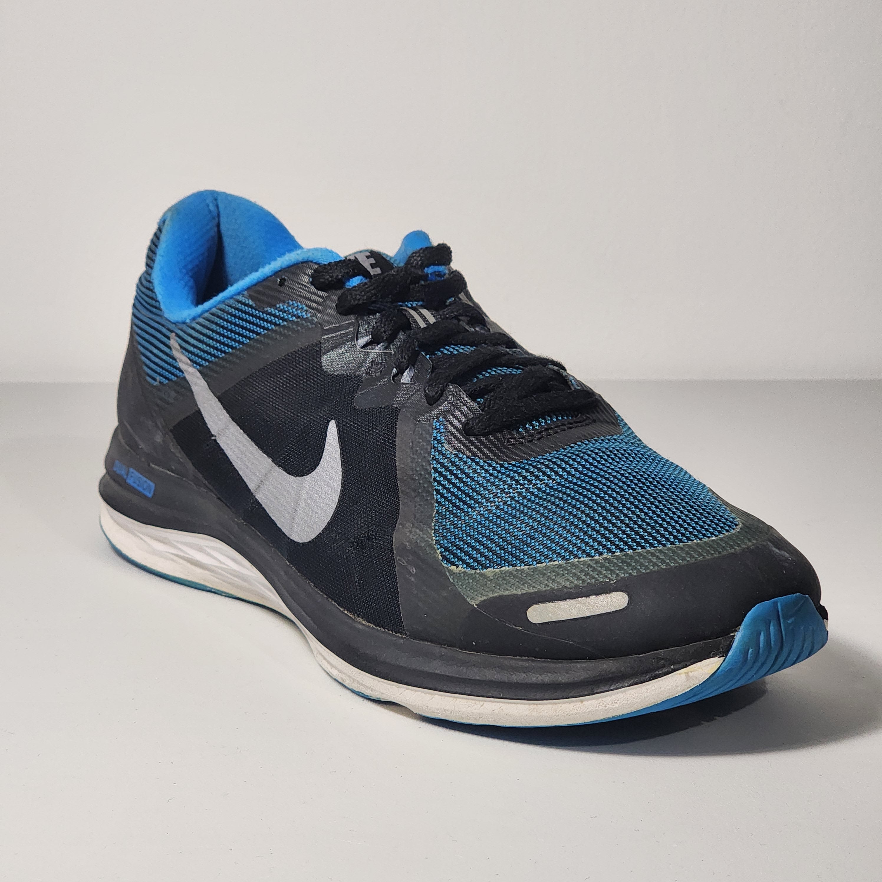 Nike Dual Fusion X 2 Metallic Charcoal / Blue / Black Size 8 Running Shoes |