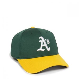 OC Sports A's Oakland Athletics Baseball Cap Youth OSFM Green Hat Adjustable 350