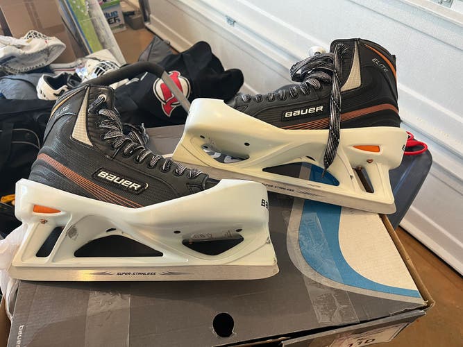 New Bauer Regular Width  Size 11 Elite Hockey Goalie Skates