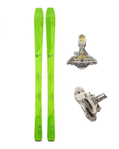 New Unisex Elan 163 cm Alpine Touring Ibex 84 Carbon Skis With Bindings Max Din 12