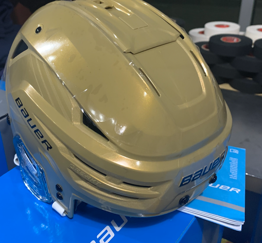New Small Bauer Re-Akt 85 Helmet Vegas Gold