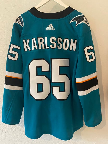 Men's San Jose Sharks Erik Karlsson adidas Black Alternate Authentic Player  Jersey