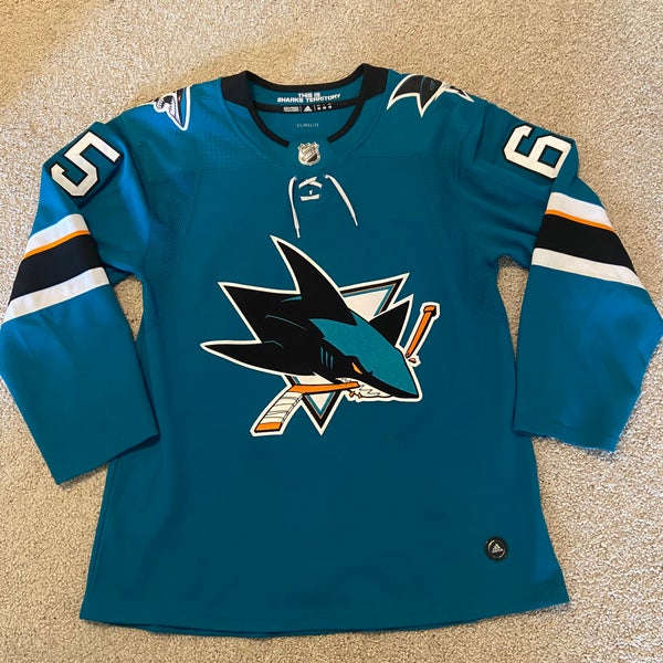 San Jose Sharks Men's Adidas Home Teal Authentic Blank Jersey