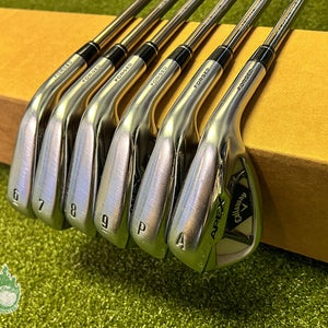 Used Callaway APEX Forged '21 Irons 6-PW/AW recoil ZT9 Stiff Graphite Golf Set