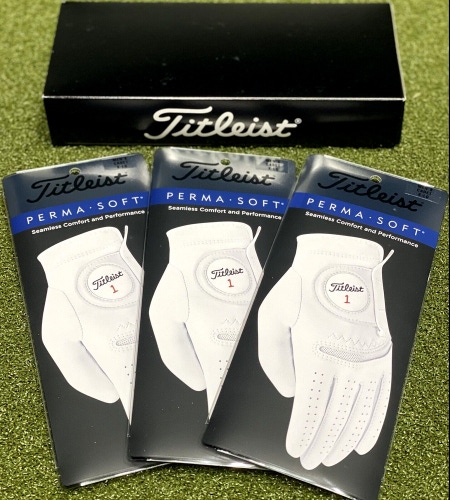 Titleist Perma Soft Leather Golf Glove 3-Pack Bundle Lot Cadet X-Large XL #2782