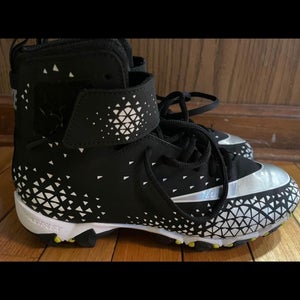 Black Youth Molded Cleats High Top