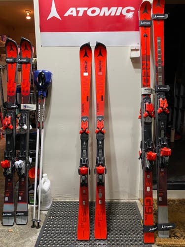 Used Men's 2020 Atomic 165 cm Racing Redster FIS SL Skis With Bindings
