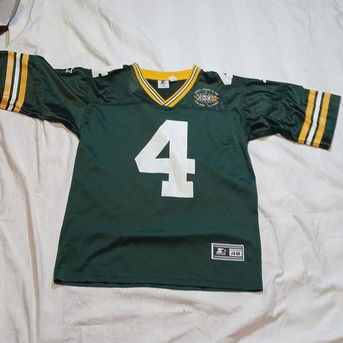 VINTAGE 1998 STARTER BRETT FAVRE GREENBAY PACKERS FOOTBALL JERSEY MENS 48 L