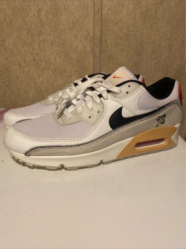 Men's Nike Air Max 90 SE Swoosh Fiber White Running Shoes DV3335-100 Size 12