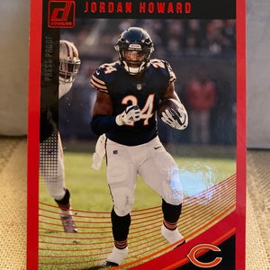2018 Panini Donruss press proof, Jordan Howard, Chicago Bears trading card