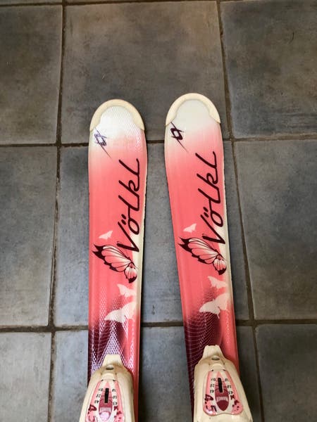 Used Kid's Volkl 110 cm All Mountain Chica Skis With Bindings