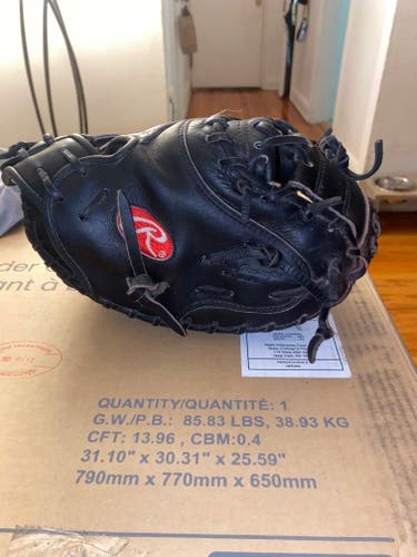 Used Rawlings Right Hand Throw Catcher's Pro Preferred Baseball Glove 33.5”