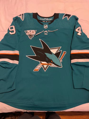 San Jose Sharks Home Jersey - Team Issued MiC - Alexander Barabanov