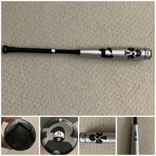 Used BBCOR Certified 2022 DeMarini Hybrid The Goods Bat (-3) 28 oz 31"