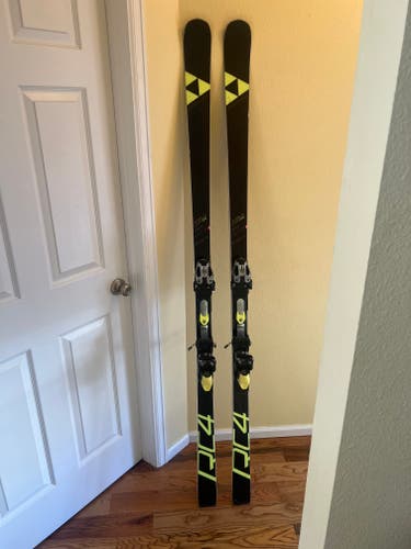 Used 2019 Fischer 188 cm Racing RC4 World Cup GS Skis With Bindings Max Din 18 Radius >30
