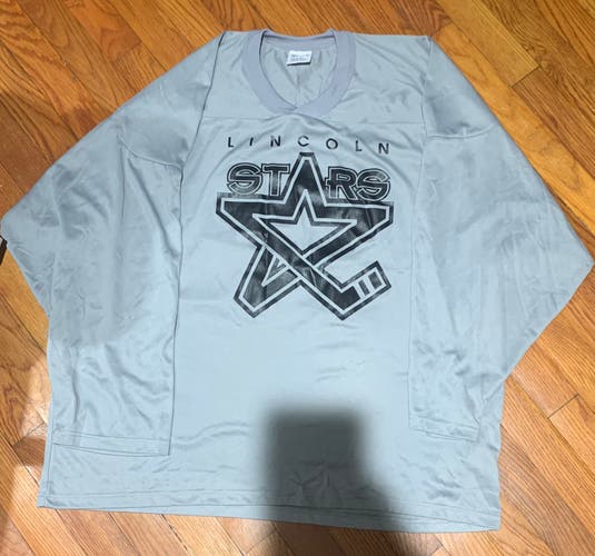 Gray USHL Lincoln Stars Adult Large Jersey