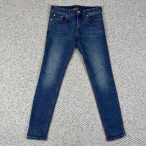Pacsun Mens Jeans 29x30 Blue Faded Skinniest Dark Wash Stretch Denim