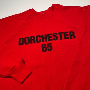 Dorchester Massachusetts Sweatshirt Men Medium Red Vintage 80s Raglan Pullover