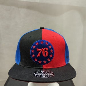 NWS Philadelphia 76ers Mitchell & Ness Pinwheel Fitted Hat 7 1/8 NBA