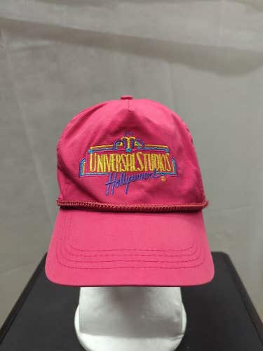 Vintage Universal Studios Hollywood Strapback Hat Sportscap Pink