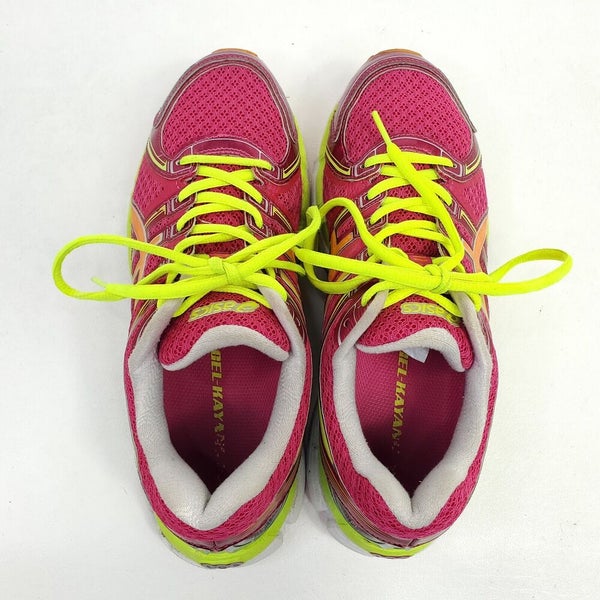 Asics Gel-Kayano 19 Womens Running Shoes Sneakers Pink Yellow Size 8 T350N  | SidelineSwap
