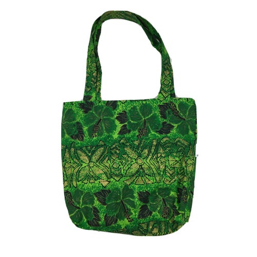 Reworked Aloha Print (Green/Black) Tote Bag
