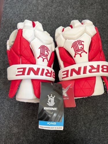 New Brine large King Superlight III Lacrosse Gloves
