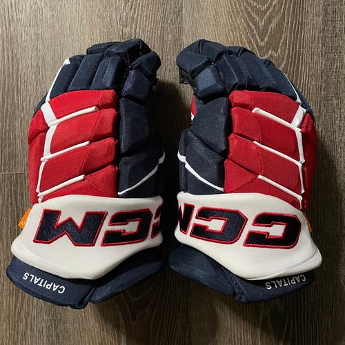 New! Pro Stock Washington Capitals CCM Jetspeed Gloves 14”