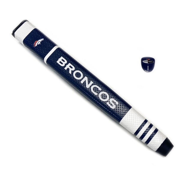 NEW Team Golf Denver Broncos Navy/White Jumbo Putter Grip w/Ball