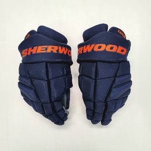 Sher-Wood Rekker Element One Dominik Kahun Edmonton Oilers Pro Stock Gloves (Multiple Sizes)
