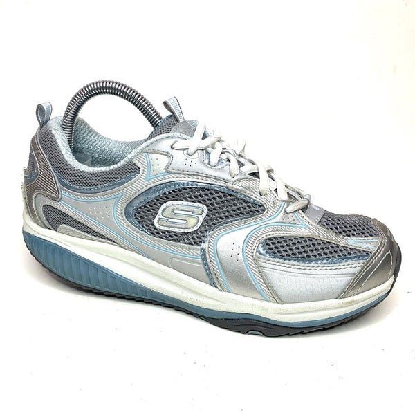 Haciendo Electrizar Solicitud SKECHERS Shape Ups XF Accelerator Shoes 12320 Silver Blue SLBL Women's Size  8.5 | SidelineSwap