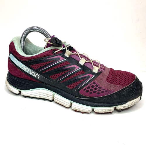 SALOMON Women's Running Shoes Sneakers Purple White Sz 8 Athletic X Wind Pro