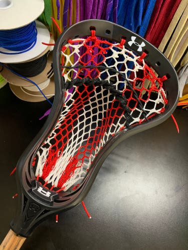 New Custom Strung Under Armour Command Lacrosse Head w/ Semi-soft mesh & Mid Low Pocket