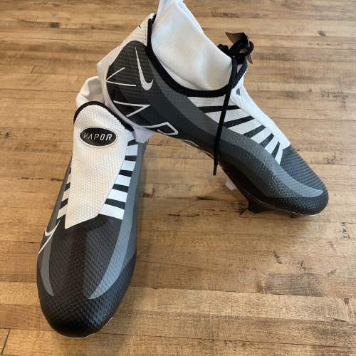 Men's Nike Vapor Edge Pro 360 Black White Football Cleats DQ3670-001 Size 8