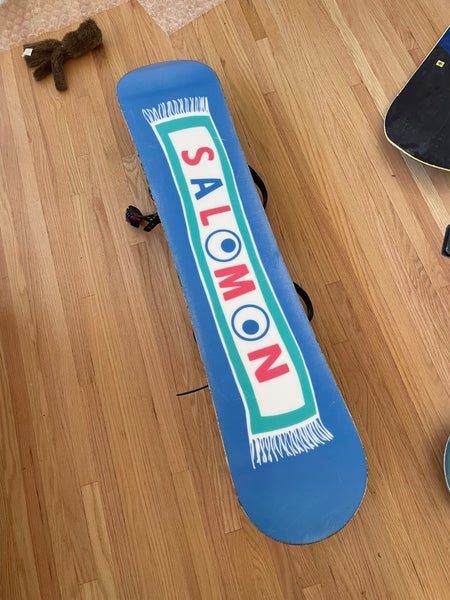 Used Kid's Salomon Monster Jr Snowboard All Mountain With Bindings Medium Flex True Twin