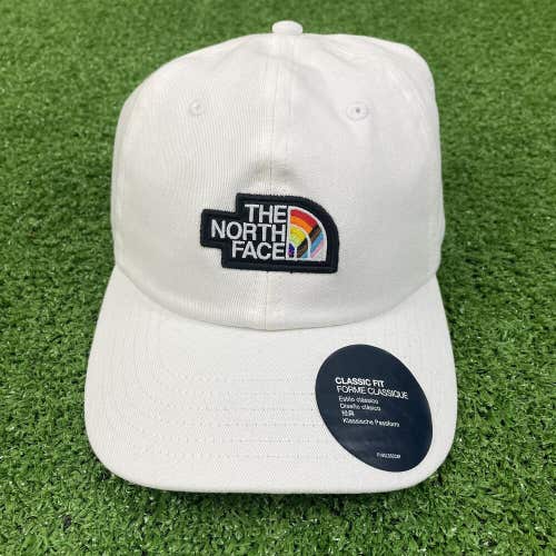 NWOT The North Face Hat Adult One Size White Rainbow Pride Cap Adjustable Strap