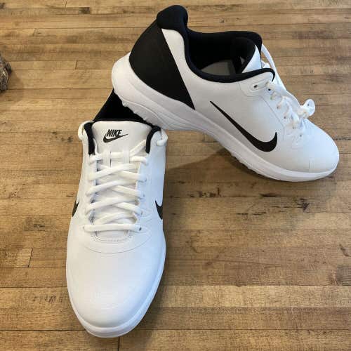 Nike Infinity G Leather Golf Shoes Spikes Black White CT0535-101 Size 9.5