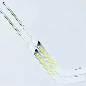 New 2 Pack Custom Gold/White/Black Bauer Vapor Hyperlite Goalie Hockey Stick-28" Paddle